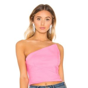 Superdown asymmetrical crop top